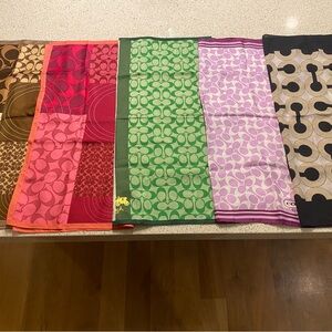 Coach green scarf